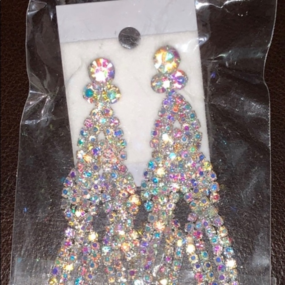 Cristal cortado earrings